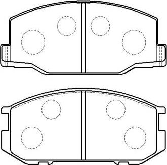 HSB Gold HP8466 - Тормозные колодки, дисковые, комплект autospares.lv