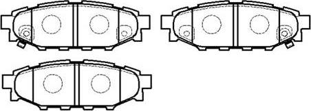 HSB Gold HP8433 - Тормозные колодки, дисковые, комплект autospares.lv