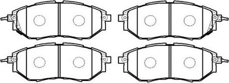 HSB Gold HP8432 - Тормозные колодки, дисковые, комплект autospares.lv