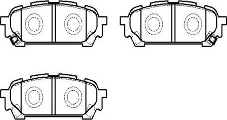 HSB Gold HP8424 - Тормозные колодки, дисковые, комплект autospares.lv