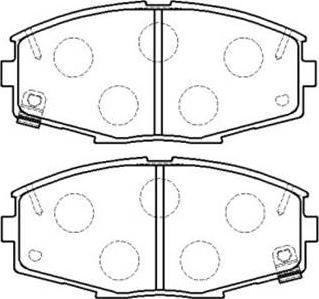 HSB Gold HP8509 - Тормозные колодки, дисковые, комплект autospares.lv