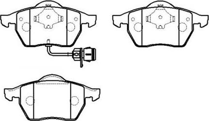 HSB Gold HP8536 - Тормозные колодки, дисковые, комплект autospares.lv