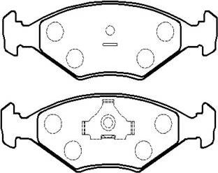 HSB Gold HP8537 - Тормозные колодки, дисковые, комплект autospares.lv