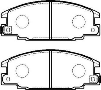 HSB Gold HP8195 - Тормозные колодки, дисковые, комплект autospares.lv