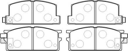 HSB Gold HP8193 - Тормозные колодки, дисковые, комплект autospares.lv