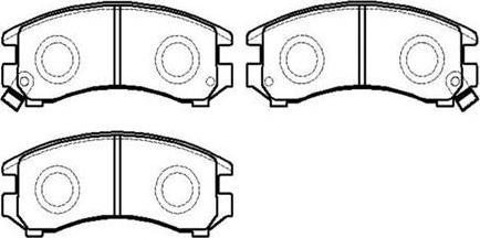 HSB Gold HP8353 - Тормозные колодки, дисковые, комплект autospares.lv