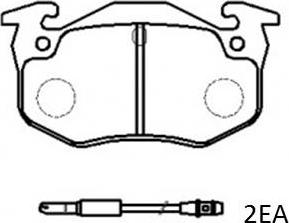 HSB Gold HP8384 - Тормозные колодки, дисковые, комплект autospares.lv