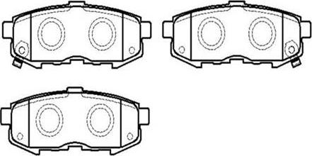 HSB Gold HP8262 - Тормозные колодки, дисковые, комплект autospares.lv