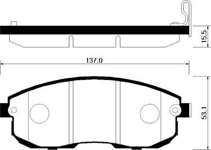 HSB Gold HP3005 - Тормозные колодки, дисковые, комплект autospares.lv