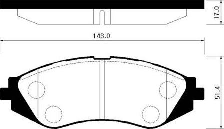 HSB Gold HP2005 - Тормозные колодки, дисковые, комплект autospares.lv