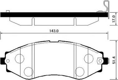 HSB Gold HP2008 - Тормозные колодки, дисковые, комплект autospares.lv