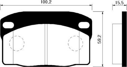 HSB Gold HP2003 - Тормозные колодки, дисковые, комплект autospares.lv