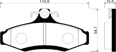 HSB Gold HP2007 - Тормозные колодки, дисковые, комплект autospares.lv