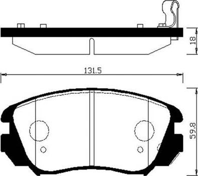 HSB Gold HP2024 - Тормозные колодки, дисковые, комплект autospares.lv