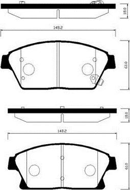 HSB Gold HP2026 - Тормозные колодки, дисковые, комплект autospares.lv