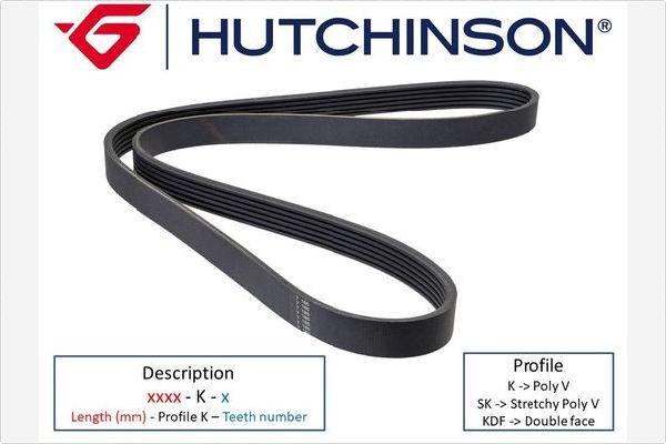 Hutchinson 668 K 4 - Поликлиновой ремень autospares.lv
