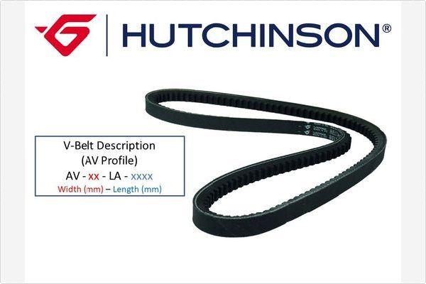 Hutchinson AV 10 La 900 - Клиновой ремень, поперечные рёбра autospares.lv