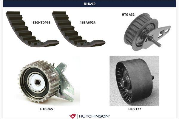 Hutchinson KH 492 - Комплект зубчатого ремня ГРМ autospares.lv