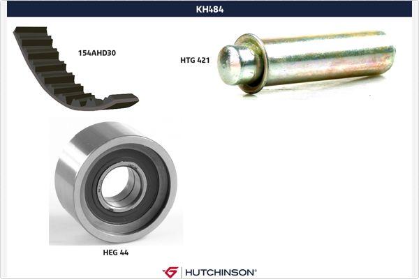 Hutchinson KH 484 - Комплект зубчатого ремня ГРМ autospares.lv