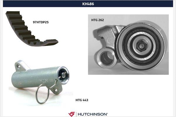 Hutchinson KH 486 - Комплект зубчатого ремня ГРМ autospares.lv