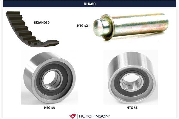 Hutchinson KH 480 - Комплект зубчатого ремня ГРМ autospares.lv