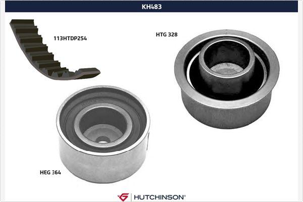 Hutchinson KH 483 - Комплект зубчатого ремня ГРМ autospares.lv