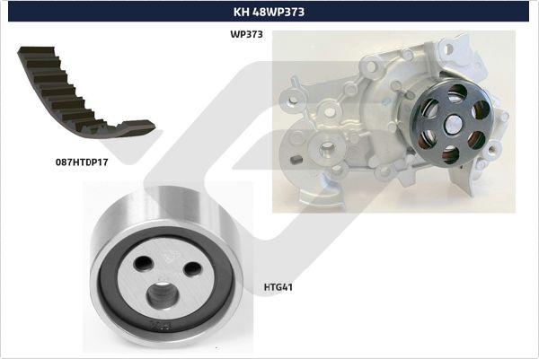 Hutchinson KH 48WP373 - Водяной насос + комплект зубчатого ремня ГРМ autospares.lv