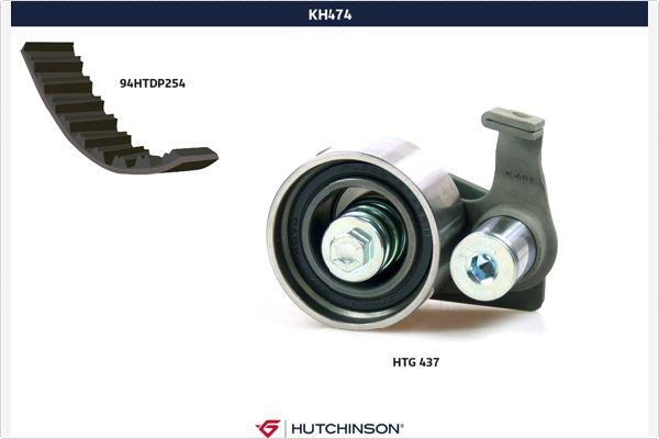 Hutchinson KH 474 - Комплект зубчатого ремня ГРМ autospares.lv