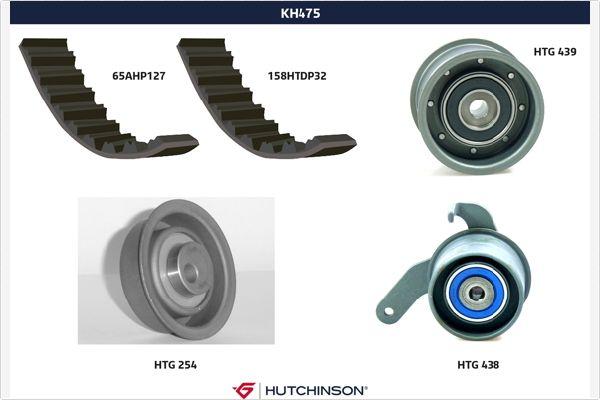 Hutchinson KH 475 - Комплект зубчатого ремня ГРМ autospares.lv