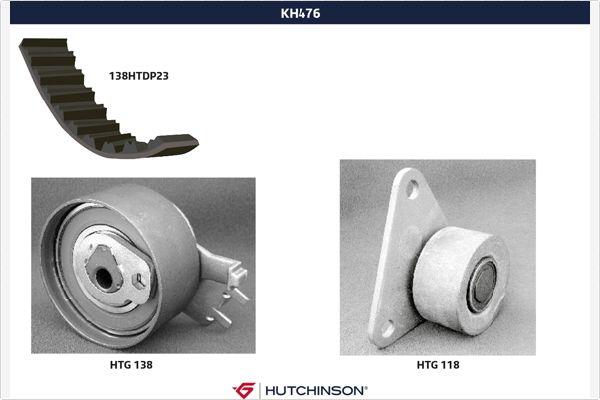 Hutchinson KH 476 - Комплект зубчатого ремня ГРМ autospares.lv