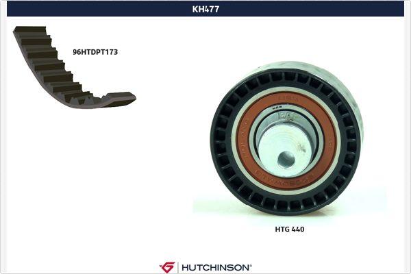 Hutchinson KH 477 - Комплект зубчатого ремня ГРМ autospares.lv