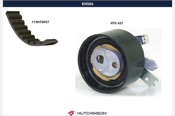 Hutchinson KH 504 - Комплект зубчатого ремня ГРМ autospares.lv