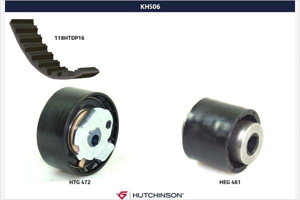 Hutchinson KH 506 - Комплект зубчатого ремня ГРМ autospares.lv