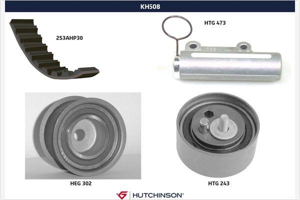 Hutchinson KH 508 - Комплект зубчатого ремня ГРМ autospares.lv