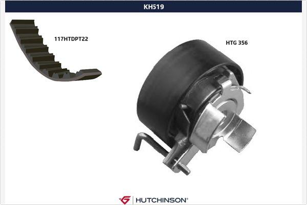 Hutchinson KH 519 - Комплект зубчатого ремня ГРМ autospares.lv