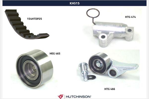 Hutchinson KH 515 - Комплект зубчатого ремня ГРМ autospares.lv