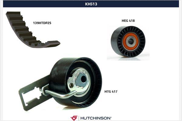 Hutchinson KH 513 - Комплект зубчатого ремня ГРМ autospares.lv