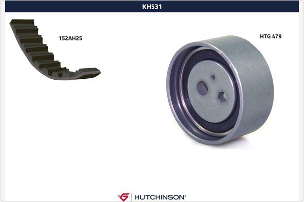 Hutchinson KH 531 - Комплект зубчатого ремня ГРМ autospares.lv