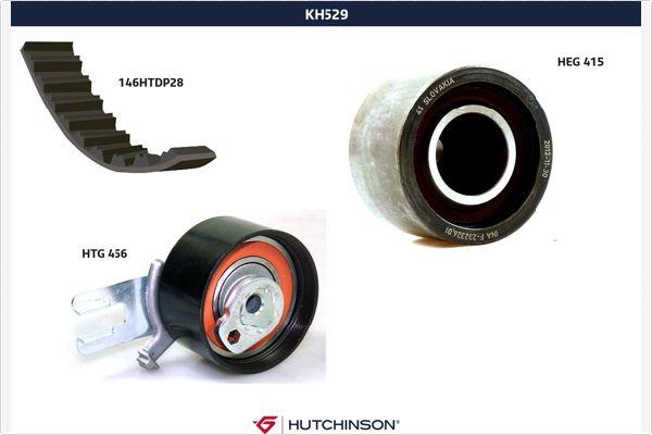 Hutchinson KH 529 - Комплект зубчатого ремня ГРМ autospares.lv