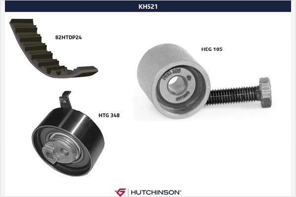 Hutchinson KH 521 - Комплект зубчатого ремня ГРМ autospares.lv