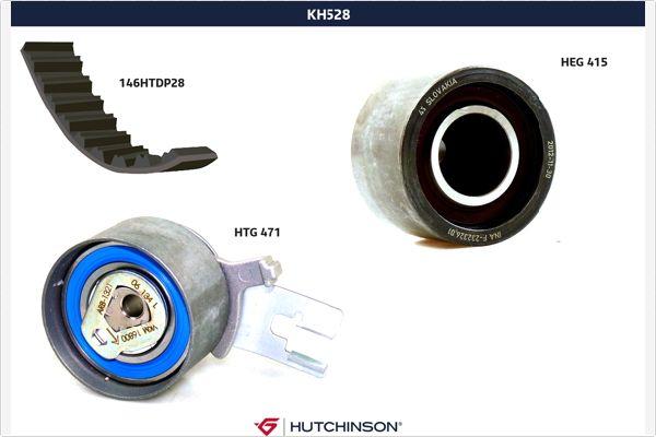 Hutchinson KH 528 - Комплект зубчатого ремня ГРМ autospares.lv