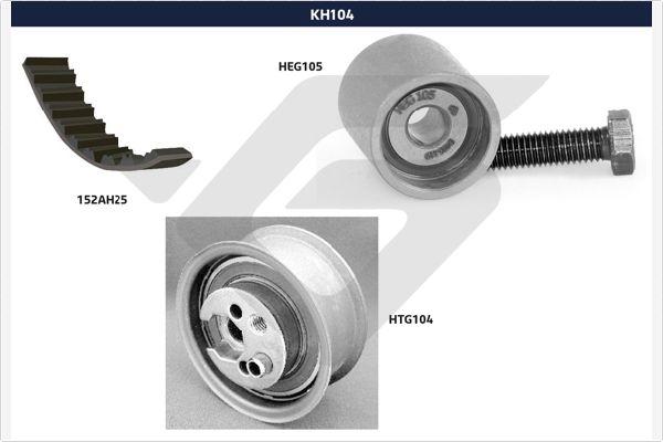 Hutchinson KH 104 - Комплект зубчатого ремня ГРМ autospares.lv