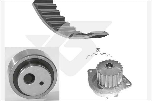 Hutchinson KH 13WP17 - Водяной насос + комплект зубчатого ремня ГРМ autospares.lv