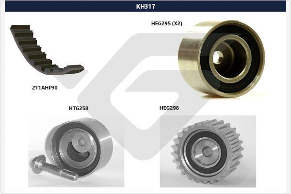 Hutchinson KH 317 - Комплект зубчатого ремня ГРМ autospares.lv