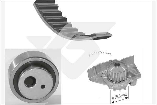 Hutchinson KH 25WP11 - Водяной насос + комплект зубчатого ремня ГРМ autospares.lv