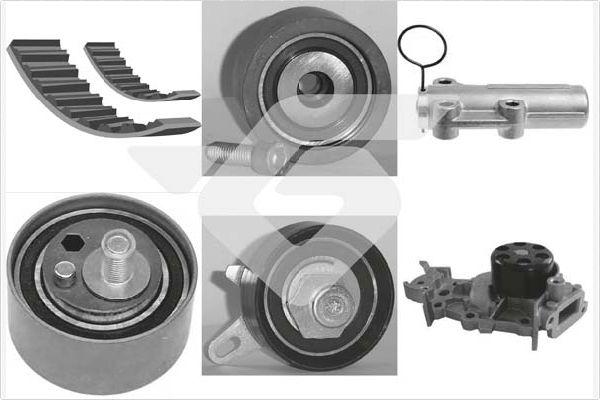 Hutchinson KH 265WP69 - Водяной насос + комплект зубчатого ремня ГРМ autospares.lv