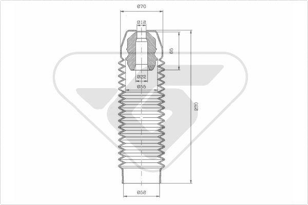 Hutchinson KP091 - Пылезащитный комплект, амортизатор autospares.lv