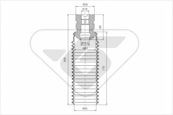 Hutchinson KP055 - Пылезащитный комплект, амортизатор autospares.lv