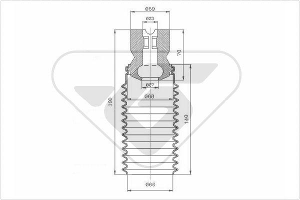 Hutchinson KP053 - Пылезащитный комплект, амортизатор autospares.lv