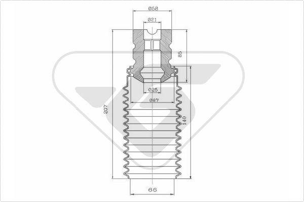 Hutchinson KP066 - Пылезащитный комплект, амортизатор autospares.lv